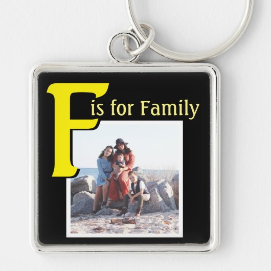 F voor Familie Sleutelhanger (Voorkant)