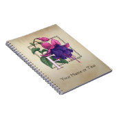 F voor Fuchsia Persoonlijk Monogram Notitieboek (Rechterzijde)