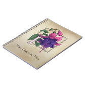 F voor Fuchsia Persoonlijk Monogram Notitieboek (Linkerzijde)