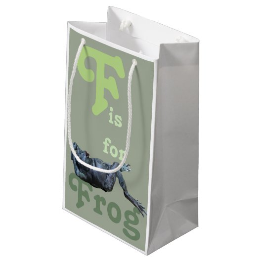 F voor Kikker Klein Cadeauzakje (Achterkant Gekanteld)