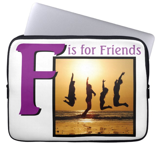 F voor vrienden laptop sleeve (Voorkant)