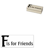 F voor vrienden rubberstempel (Gestempeld)