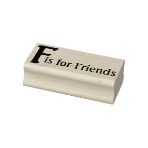 F voor vrienden rubberstempel