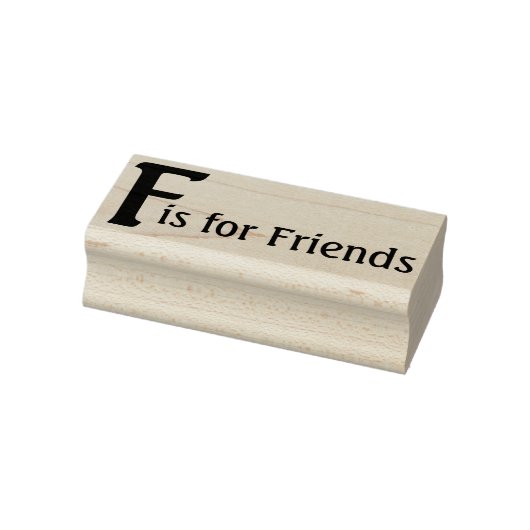 F voor vrienden rubberstempel (Stempel)