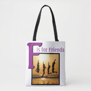 F voor vrienden tote bag