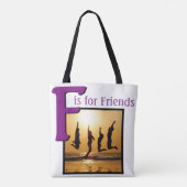 F voor vrienden tote bag (Achterkant)