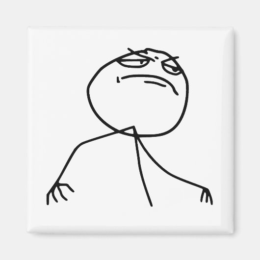 F Yea Rage Face Meme Magneet (Voorkant)