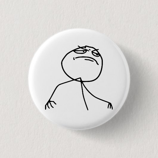 F Yea Rage Face Meme Ronde Button 3,2 Cm (Voorkant)