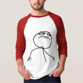 F Yea Rage Face Meme T-shirt (Voorkant)