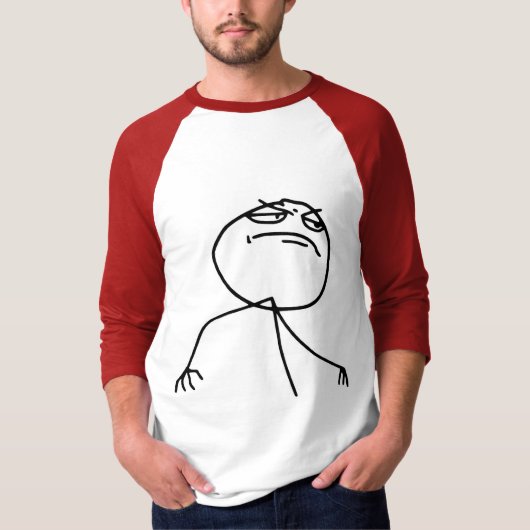F Yea Rage Face Meme T-shirt (Voorkant)