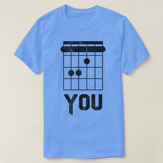 F You Guitar Chord Chart Funny Guitarist T-shirt 7 (Design voorkant)