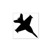 FA-18 Fighter Silhouette Wood Stamp Rubberstempel (Afrduk)