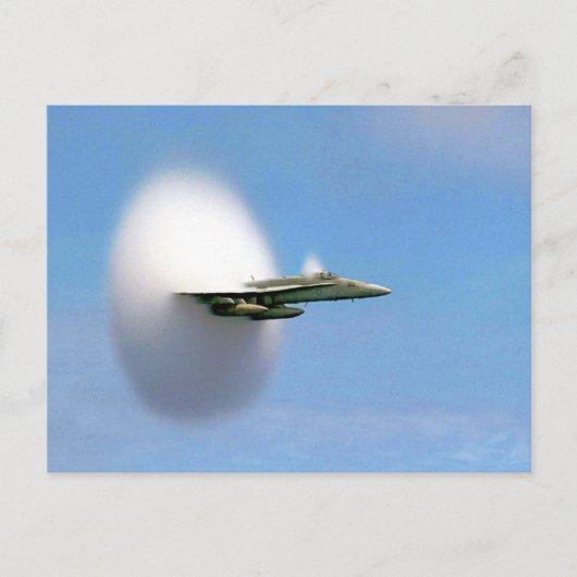 FA-18 Hornet Breaking Sound Barrier Briefkaart (Voorkant)