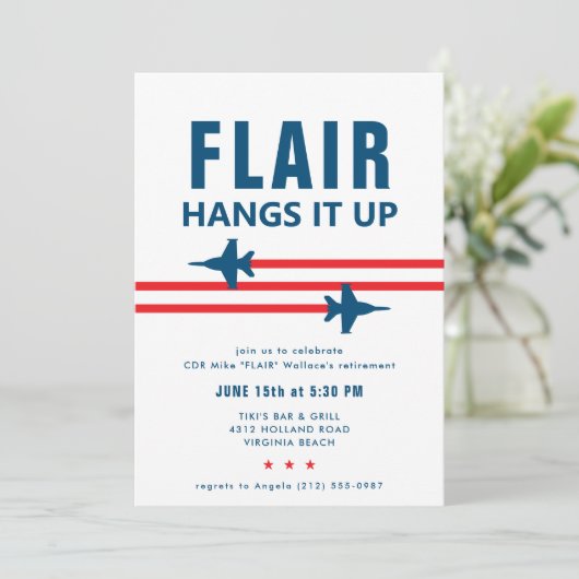 FA-18E Super Hornet Fighter Jet Party Uitnodiging (Staand voorkant)