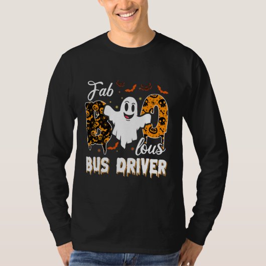 Fa Boo Lous Bus Driver Cute Ghost Halloween T-shirt (Voorkant)
