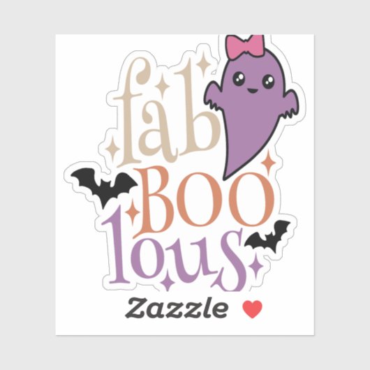 Fa BOO Lous Fa BOO Lous Halloween Ghost Sticker (Vel)