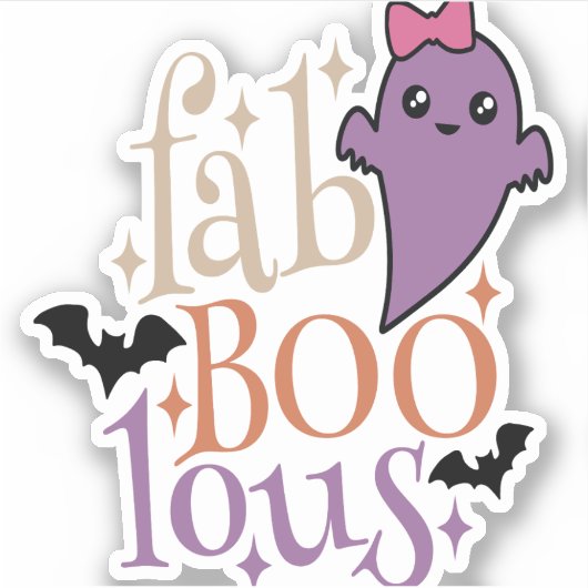 Fa BOO Lous Fa BOO Lous Halloween Ghost Sticker (Voorkant)