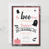 Fa"boo"lous Girls Birthday Ghost Halloween Kaart (Voorkant)