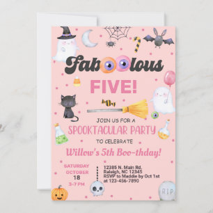 Fa-boo-lous verjaardagsuitnodiging voor meisjes EL Kaart