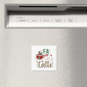 Fa Fa La La Latte Grappige Kerstman Kerst Magneet (Insitu (Vaatwasser))