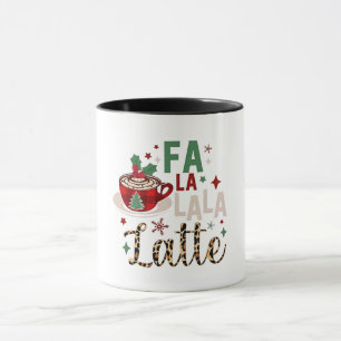 Fa Fa La La Latte Grappige Kerstman Kerst Mok