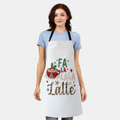 Fa Fa La La Latte Grappige Kerstman Kerst Schort (Gedragen)