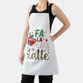 Fa Fa La La Latte Grappige Kerstman Kerst Schort (Insitu)