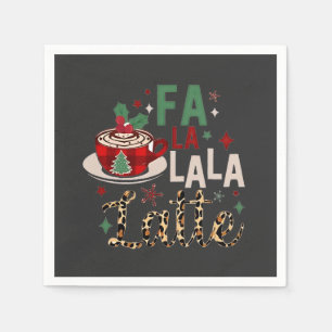 Fa Fa La La Latte Grappige Kerstman Kerst Servet