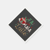 Fa Fa La La Latte Grappige Kerstman Kerst Servet (Hoek)