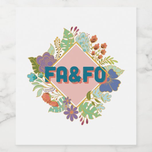 FA&FO - Klik hier en ontdek het Wijn Etiket (Enkel label)