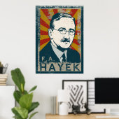 FA Hayek Poster (Thuiskantoor)