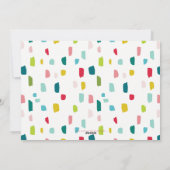 FA LA4 PHOTO-feestelijke leuke familie met gedurfd Feestdagenkaart (Achterkant)