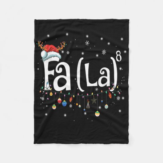 Fa (la)8 Fun Christmas Santa Fa La Math Gift Fleece Deken (Voorkant)