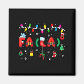 Fa (la) 8 Funny Christmas Lights Santa Fa La Math  Magneet (Voorkant)