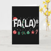 Fa (la)8 Funny Christmas Santa Fa La Math Teacher  Kaart (Gele Bloem)