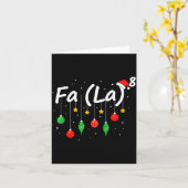 Fa (la) 8 Funny Christmas Santa Fa La Math Teacher Kaart (Gele Bloem)