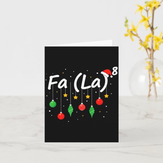 Fa (la) 8 Funny Christmas Santa Fa La Math Teacher Kaart (Gele Bloem)