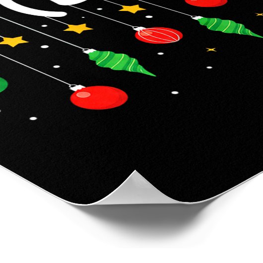 Fa (la) 8 Funny Christmas Santa Fa La Math Teacher Poster (Hoek)