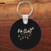 Fa (la) 8 Funny Christmas Santa Fa La Math Teacher Sleutelhanger (Voorkant)
