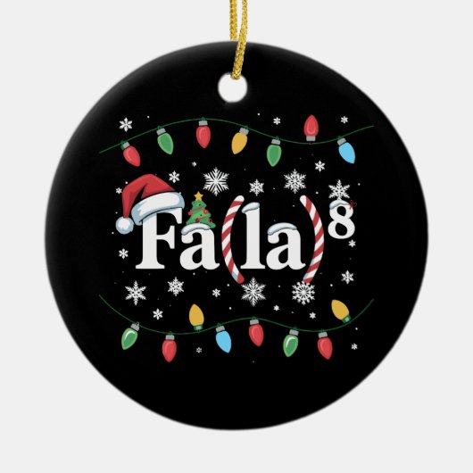 FA (LA)8 Funny kerstkerstkerstkerstman, Wiskunde l Keramisch Ornament (Voorkant)
