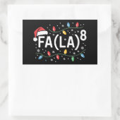 FA (LA)8 Funny kerstkerstkerstkerstman, Wiskunde l Rechthoekige Sticker (Tas)