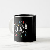 FA (LA)8 Funny kerstkerstkerstkerstman, Wiskunde l Tweekleurige Koffiemok (Voorkant links)