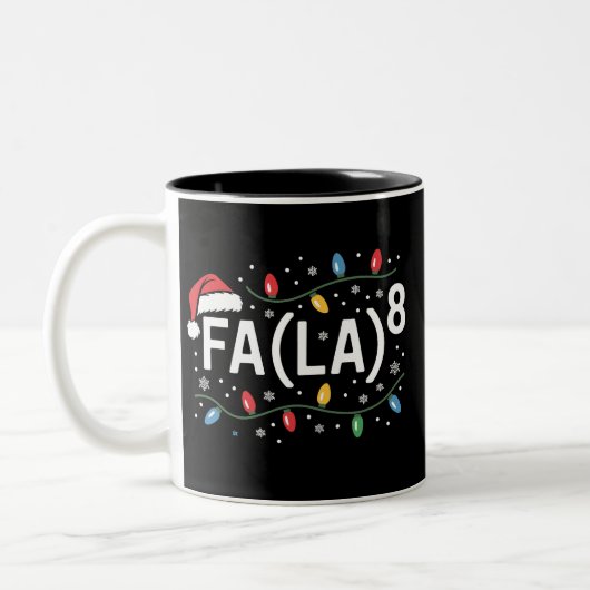 FA (LA)8 Funny kerstkerstkerstkerstman, Wiskunde l Tweekleurige Koffiemok (Links)