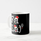 Fa La 8 - Funny Kerstmis Wiskunde Nerd, Funny Wisk Koffiemok (Voorkant links)