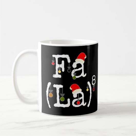 Fa La 8 - Funny Kerstmis Wiskunde Nerd, Funny Wisk Koffiemok (Links)
