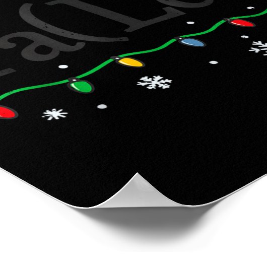 Fa (la) 8 Funny Math Teacher Christmas Ugly Sweate Poster (Hoek)