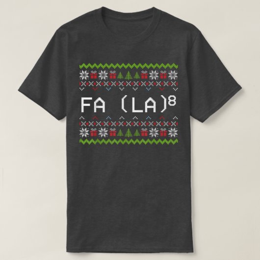 Fa La 8 Funny Wiskunde kerstkerstman T-shirt (Design voorkant)