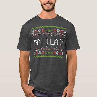 Fa La 8 Funny Wiskunde kerstkerstman T-shirt
