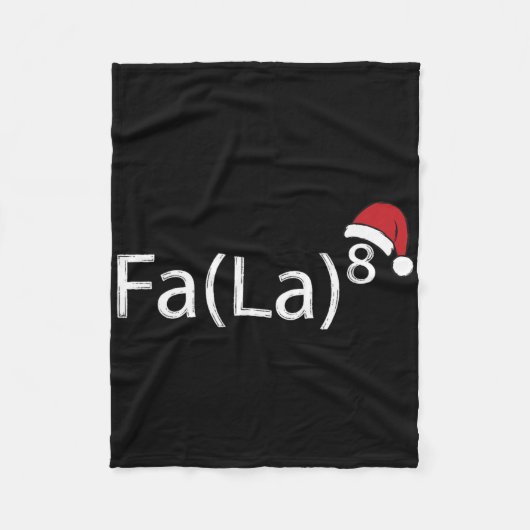 Fa La 8 Grappig Kerstlied Wiskunde Leraar Kerstman Fleece Deken (Voorkant)