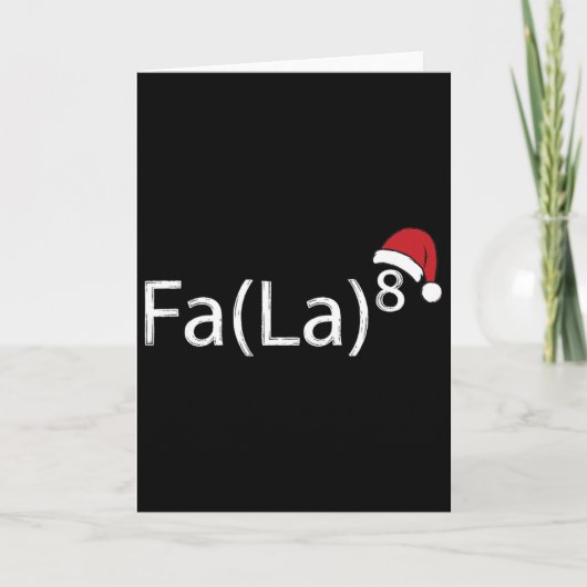 Fa La 8 Grappig Kerstlied Wiskundeleraar Kerstman Kaart (Voorkant)